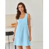 Ekouaer Nightgowns for Women Cotton Night Gown Tank Sleeveless Sleepshirt Racerback Nightdress Chemise Sleepwear S-XXXL(Baby Blue)