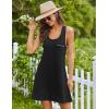 Ekouaer Nightgowns for Women Cotton Night Gown Tank Sleeveless Sleepshirt Racerback Nightdress Chemise Sleepwear S-XXXL(Black)