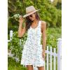 Ekouaer Nightgowns for Women Cotton Night Gown Tank Sleeveless Sleepshirt Racerback Nightdress Chemise Sleepwear S-XXXL(Blue Floral)