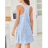 Ekouaer Nightgowns for Women Cotton Night Gown Tank Sleeveless Sleepshirt Racerback Nightdress Chemise Sleepwear S-XXXL(Blue Flowers)