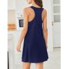 Ekouaer Nightgowns for Women Cotton Night Gown Tank Sleeveless Sleepshirt Racerback Nightdress Chemise Sleepwear S-XXXL(Navy Blue)