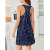 Ekouaer Nightgowns for Women Cotton Night Gown Tank Sleeveless Sleepshirt Racerback Nightdress Chemise Sleepwear S-XXXL(Navy Stars)