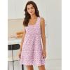 Ekouaer Nightgowns for Women Cotton Night Gown Tank Sleeveless Sleepshirt Racerback Nightdress Chemise Sleepwear S-XXXL(Red Floral)