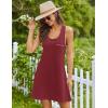 Ekouaer Nightgowns for Women Cotton Night Gown Tank Sleeveless Sleepshirt Racerback Nightdress Chemise Sleepwear S-XXXL(Wine Red)