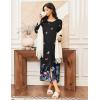 Ekouaer Women Long House Coat Zipper Front Robes Full Length Nightgowns with Pockets Striped Loungewear S-4XL(Colorful Butterfly)