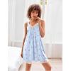 Ekouaer Womens Nightgown 2 Pack Nightgown V Neck Lace Sleepwear Sleeveless Chemise Women’s nightgowns & sleepshirts S-XXL(Black+blue Cherry)
