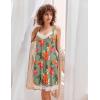 Ekouaer Womens Nightgown 2 Pack Nightgown V Neck Lace Sleepwear Sleeveless Chemise Women’s nightgowns & sleepshirts S-XXL(Deep Purple+greenflower)