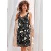 Ekouaer Womens Nightgown 2 Pack Nightgown V Neck Lace Sleepwear Sleeveless Chemise Women’s nightgowns & sleepshirts S-XXL(Mid Grey+black Star)