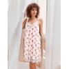 Ekouaer Womens Nightgown 2 Pack Nightgown V Neck Lace Sleepwear Sleeveless Chemise Women’s nightgowns & sleepshirts S-XXL(Red+pink Rose)