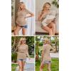 Ekouaer Womens Nursing Tops 3 Pack Double Layer Breastfeeding Shirts Short Sleeve Maternity Clothes S-XXL(3pcs Black / Brown / Khaki)