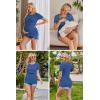 Ekouaer Womens Nursing Tops 3 Pack Double Layer Breastfeeding Shirts Short Sleeve Maternity Clothes S-XXL(3pcs Black / Burgundy Red / Dark Blue)