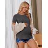 Ekouaer Womens Nursing Tops 3 Pack Double Layer Breastfeeding Shirts Short Sleeve Maternity Clothes S-XXL(3pcs Black / Dark Grey / Light Grey)
