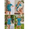 Ekouaer Womens Nursing Tops 3 Pack Double Layer Breastfeeding Shirts Short Sleeve Maternity Clothes S-XXL(3pcs Black / Dark Grey / Teal)