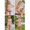 Ekouaer Womens Nursing Tops 3 Pack Double Layer Breastfeeding Shirts Short Sleeve Maternity Clothes S-XXL(3pcs Black / Dirty Pink / Light Grey)