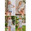 Ekouaer Womens Nursing Tops 3 Pack Double Layer Breastfeeding Shirts Short Sleeve Maternity Clothes S-XXL(3pcs Black / Dirty Pink / Light Grey)