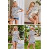 Ekouaer Womens Nursing Tops 3 Pack Double Layer Breastfeeding Shirts Short Sleeve Maternity Clothes S-XXL(3pcs Black / Dirty Pink / White Stripe)