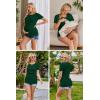 Ekouaer Womens Nursing Tops 3 Pack Double Layer Breastfeeding Shirts Short Sleeve Maternity Clothes S-XXL(3pcs Black / Green / Teal)