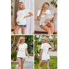 Ekouaer Womens Nursing Tops 3 Pack Double Layer Breastfeeding Shirts Short Sleeve Maternity Clothes S-XXL(3pcs Black / Grey / White)