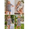 Ekouaer Womens Nursing Tops 3 Pack Double Layer Breastfeeding Shirts Short Sleeve Maternity Clothes S-XXL(3pcs Black / Grey / White Stripe)