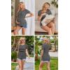 Ekouaer Womens Nursing Tops 3 Pack Double Layer Breastfeeding Shirts Short Sleeve Maternity Clothes S-XXL(3pcs Burgundy Red / Caramel / Dark Grey)