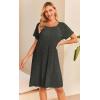 Ekouaer Women’s Nursing/Delivery/Labor/Hospital Nightdress Short Sleeve Maternity Nightgown with Button S-XXL(Dark Grey)