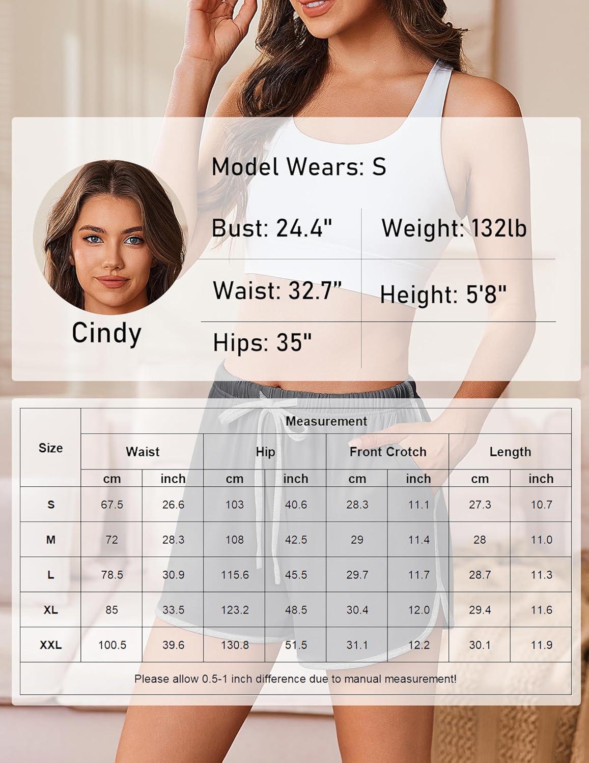 imageEkouaer Womens Pajama Shorts Elastic Waist Sleep Shorts Stylish Lounge Shorts Casual Comfy Sweat ShortsGrey