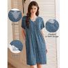 EKOUAER Women Zipper Robes Short Bathrobe Lightweight Mumu Duster House Coat with Pockets Soft Moo Moo Nightgown(Flora Light Blue)