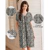 EKOUAER Women Zipper Robes Short Bathrobe Lightweight Mumu Duster House Coat with Pockets Soft Moo Moo Nightgown(Floral Black)