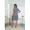 EKOUAER Women Zipper Robes Short Bathrobe Lightweight Mumu Duster House Coat with Pockets Soft Moo Moo Nightgown(Floral Blue)