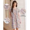 EKOUAER Women Zipper Robes Short Bathrobe Lightweight Mumu Duster House Coat with Pockets Soft Moo Moo Nightgown(Floral Pink)