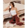 EKOUAER Womens Capri Pajama Pants Wide Leg Lounge Sleep Pants Soft Comfy Drawstring Pj Bottoms with Pockets(Buffalo Plaid)