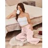 EKOUAER Womens Capri Pajama Pants Wide Leg Lounge Sleep Pants Soft Comfy Drawstring Pj Bottoms with Pockets(Pink Leopard)