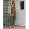 Ekouaer Jumpsuits for Women Casual Sleeveless 2026 Summer Romper Dressy Vacation One Piece Outfits Fashion Travel Clothes(Army Green)