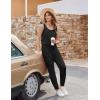 Ekouaer Jumpsuits for Women Casual Sleeveless 2026 Summer Romper Dressy Vacation One Piece Outfits Fashion Travel Clothes(Black)