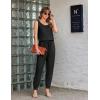 Ekouaer Jumpsuits for Women Casual Sleeveless 2026 Summer Romper Dressy Vacation One Piece Outfits Fashion Travel Clothes(Black)