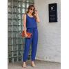 Ekouaer Jumpsuits for Women Casual Sleeveless 2026 Summer Romper Dressy Vacation One Piece Outfits Fashion Travel Clothes(Blue)