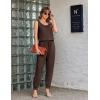 Ekouaer Jumpsuits for Women Casual Sleeveless 2026 Summer Romper Dressy Vacation One Piece Outfits Fashion Travel Clothes(Brown)