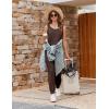 Ekouaer Jumpsuits for Women Casual Sleeveless 2026 Summer Romper Dressy Vacation One Piece Outfits Fashion Travel Clothes(Brown)