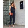 Ekouaer Jumpsuits for Women Casual Sleeveless 2026 Summer Romper Dressy Vacation One Piece Outfits Fashion Travel Clothes(Dark Blue)