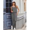 Ekouaer Jumpsuits for Women Casual Sleeveless 2026 Summer Romper Dressy Vacation One Piece Outfits Fashion Travel Clothes(Dark Grey)