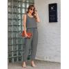 Ekouaer Jumpsuits for Women Casual Sleeveless 2026 Summer Romper Dressy Vacation One Piece Outfits Fashion Travel Clothes(Dark Grey)