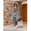 Ekouaer Jumpsuits for Women Casual Sleeveless 2026 Summer Romper Dressy Vacation One Piece Outfits Fashion Travel Clothes(Dark Grey)