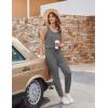 Ekouaer Jumpsuits for Women Casual Sleeveless 2026 Summer Romper Dressy Vacation One Piece Outfits Fashion Travel Clothes(Dark Grey)