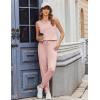 Ekouaer Jumpsuits for Women Casual Sleeveless 2026 Summer Romper Dressy Vacation One Piece Outfits Fashion Travel Clothes(Dirty Pink)