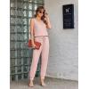 Ekouaer Jumpsuits for Women Casual Sleeveless 2026 Summer Romper Dressy Vacation One Piece Outfits Fashion Travel Clothes(Dirty Pink)