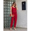 Ekouaer Jumpsuits for Women Casual Sleeveless 2026 Summer Romper Dressy Vacation One Piece Outfits Fashion Travel Clothes(Red)