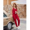 Ekouaer Jumpsuits for Women Casual Sleeveless 2026 Summer Romper Dressy Vacation One Piece Outfits Fashion Travel Clothes(Red)