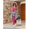 Ekouaer Jumpsuits for Women Casual Sleeveless 2026 Summer Romper Dressy Vacation One Piece Outfits Fashion Travel Clothes(Rose Red)
