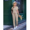Ekouaer Jumpsuits for Women Dressy Summer Romper Casual Spring Vacation Outfits 2026 One Piece Travel Clothes(Beige)