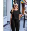 Ekouaer Jumpsuits for Women Dressy Summer Romper Casual Spring Vacation Outfits 2026 One Piece Travel Clothes(Black)